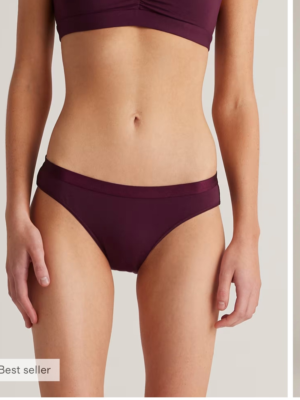 Quince Micromodal Underwear Panties in Syrah Wine Plum Sz S NEW 6 Pack